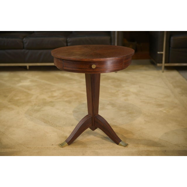 1930s Art Deco Side Table in Wood and Bronze by Maurice Rinck, 1930s For Sale - Image 5 of 10