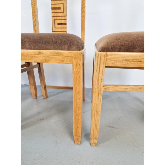 Brown Art Deco Arts and Crafts Dining Chairs, 1930s, Set of 4 For Sale - Image 8 of 18