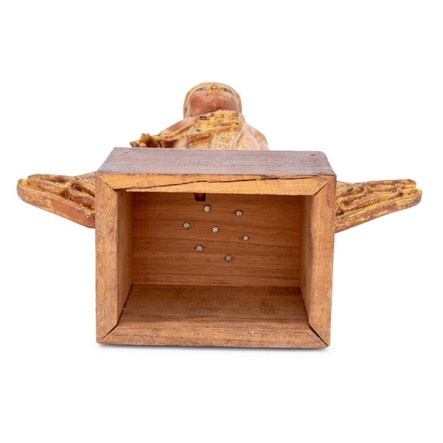 Thai Standing Buddha Giltwood Sculpture For Sale - Image 9 of 9