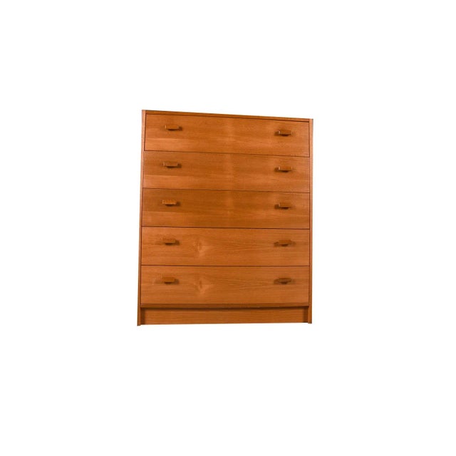 Mid-Century Modern 1970s Teak Mid-Century Modern Tall Dresser For Sale - Image 3 of 11