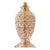 Vintage Cut Crystal Table Lamp With Brass Base & Angel Finial — Elaine R. Estate For Sale