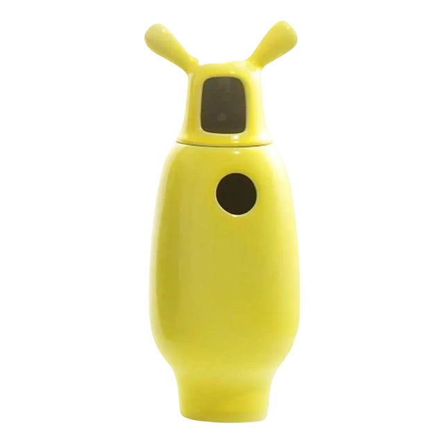 Nº 2 Contemporary Glazed Ceramic Yellow Showtime Vase Collection For Sale
