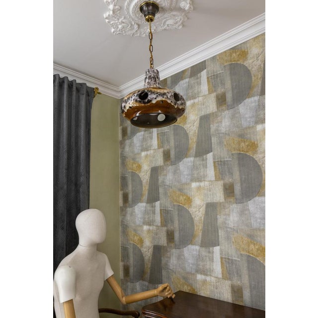 German Mid-Century Modern Fat Lava Ceramic Pendant Light, 1970s For Sale - Image 13 of 18