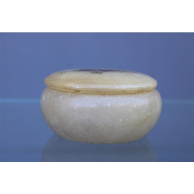 Round Alabaster Jewelry Box, Italy, 1960s For Sale - Image 4 of 7