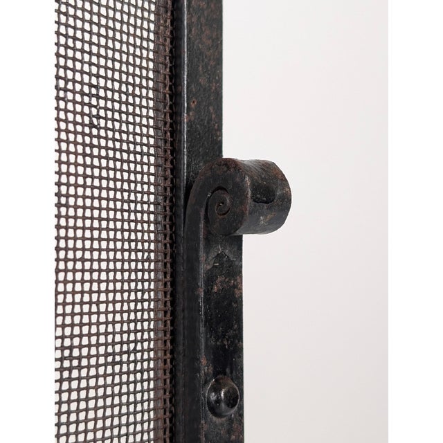 Wrought Iron Spark Fender with Spider Sculpture, 1970s For Sale - Image 18 of 18