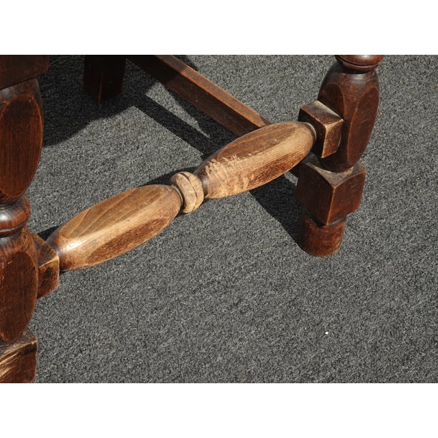 Set of Four Antique French Country Brown Rush Ladderback Chairs For Sale - Image 11 of 18