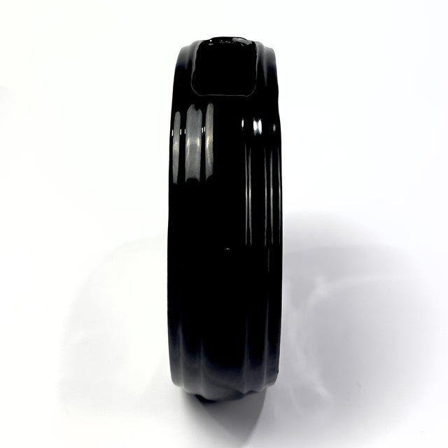 Black Flat & Black Postmodern Ceramic Vase Curation - Group of 5 For Sale - Image 8 of 18