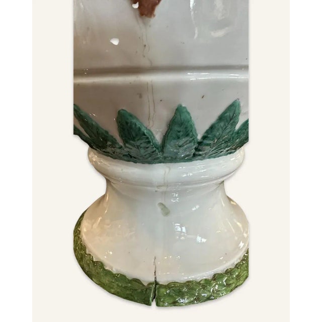 Late 20th Century Italian Faience Bacchanalian Covered Urn Attributed to Richard Ginori For Sale - Image 9 of 11