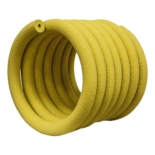 Yellow Coil #01 Sculptural Object by Caspi Ceramics Nl For Sale