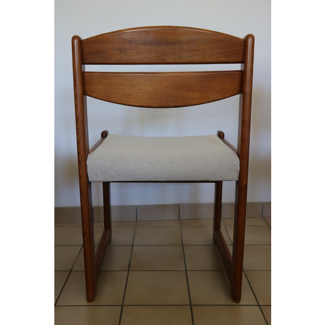 Vintage Chairs in Cotton and Linen Upholstery, 1970s, Set of 4 For Sale - Image 9 of 15