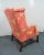 Late 20th Century English Style Chippendale Wing Chair For Sale - Image 5 of 7