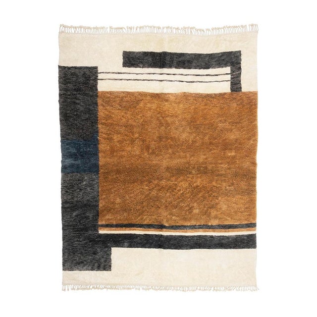 Hand-Knotted Moroccan Wool Rug by Azele Studio For Sale - Image 9 of 9