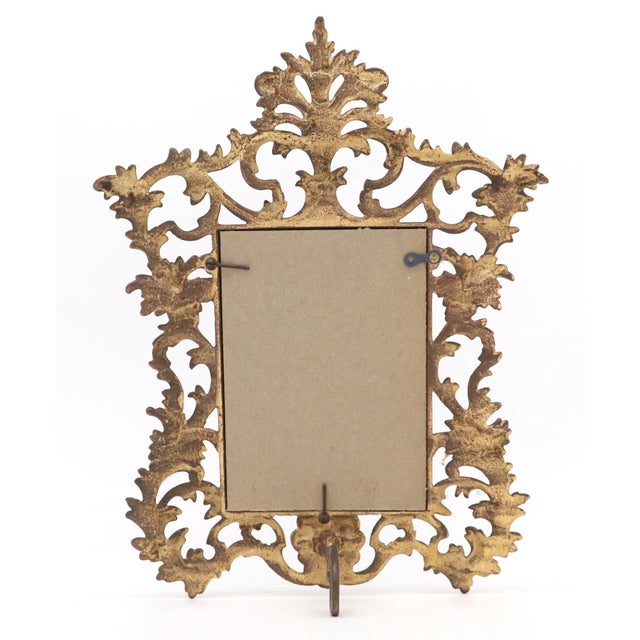 Early 20th Century Antique Baroque Revival Floral Tabletop Frame For Sale - Image 5 of 6