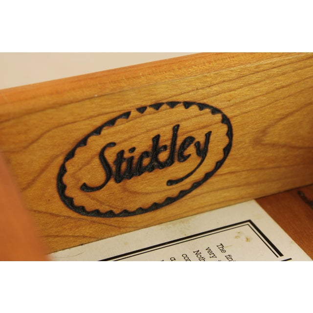 Pair Stickley Cherry Drop Lead Living Room End Tables For Sale - Image 14 of 18
