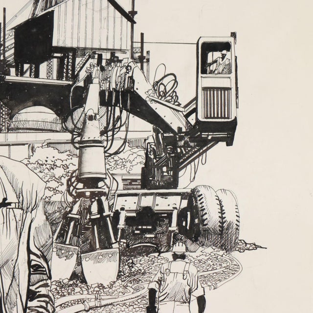 Sergio Toppi, Figurative Composition, Mixed Media on Paper For Sale - Image 4 of 12