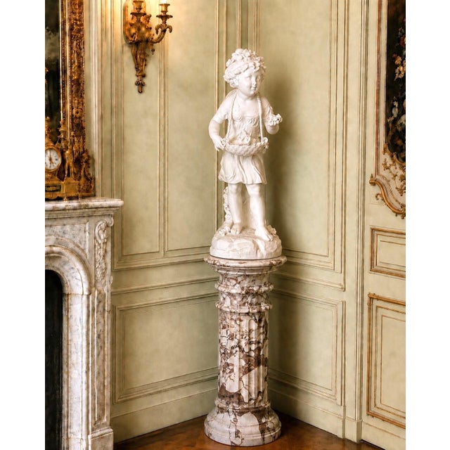 19c Royal Worcester Victorian Off White Parian Flower Girl For Sale - Image 6 of 13
