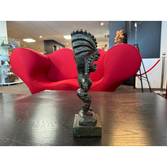Contemporary Joel Roux, Bronze Sculpture of a Tiki, Unique Work, 2000 For Sale - Image 3 of 12