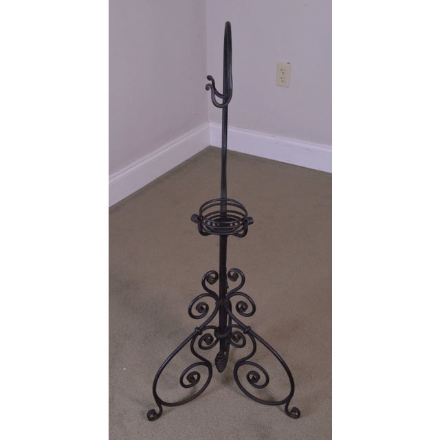 Antique Hand Wrought Iron Tea Kettle Stand For Sale - Image 4 of 13