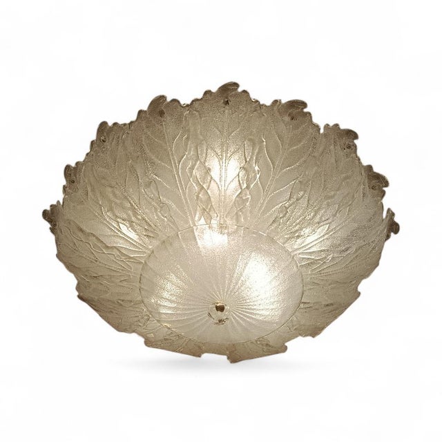 Transparent Murano Glass Leaf Ceiling, 1960s For Sale - Image 3 of 6