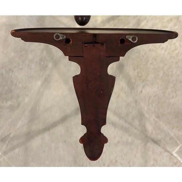 Wood Antique Neoclassical Carved Mahogany Wall Shelves - A Pair For Sale - Image 7 of 11