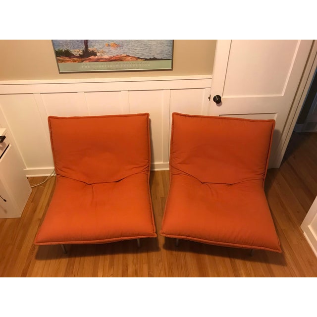 Pascal Mourgue for Ligne Roset Calin Fireside Pillow Chairs a Pair