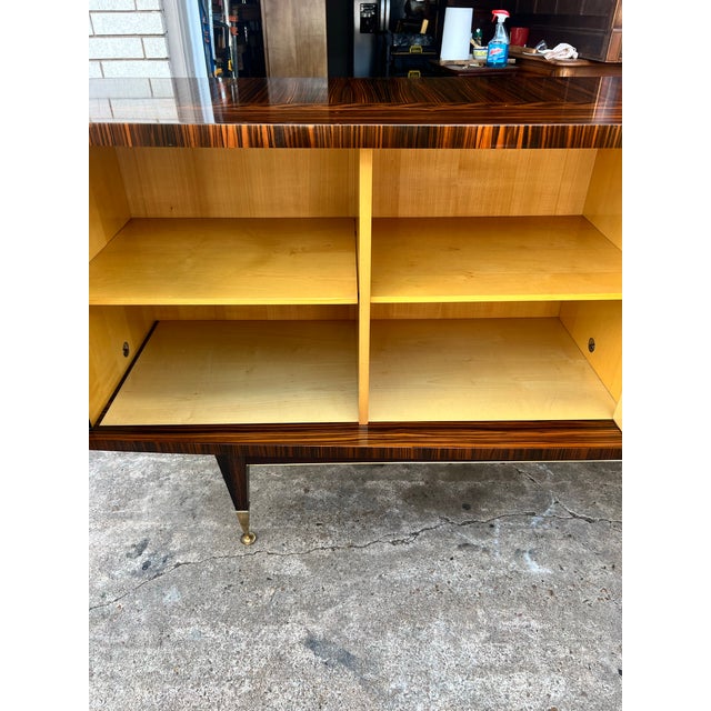 French Art Deco Modern Macassar Ebony Sideboard or Buffet 1940's For Sale - Image 12 of 12