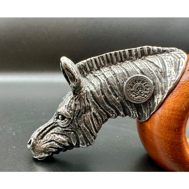 Vintage 1980s Makoulpa South African Pewter & Wood Safari Animal Napkin Rings – Set of 8 For Sale - Image 10 of 18