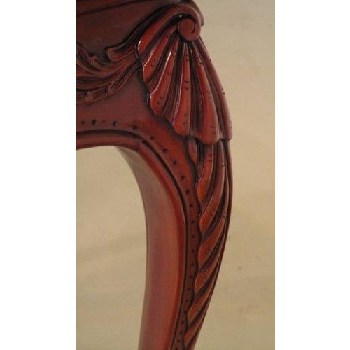 1990s Gorgeous Irish Georgian Style Mahogany Finely Carved Tea Table For Sale - Image 5 of 9