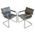 Set of Bauhaus Leather Visitor Chairs by Mart Stam for Matteo Grassi, 1970s For Sale - Image 17 of 17