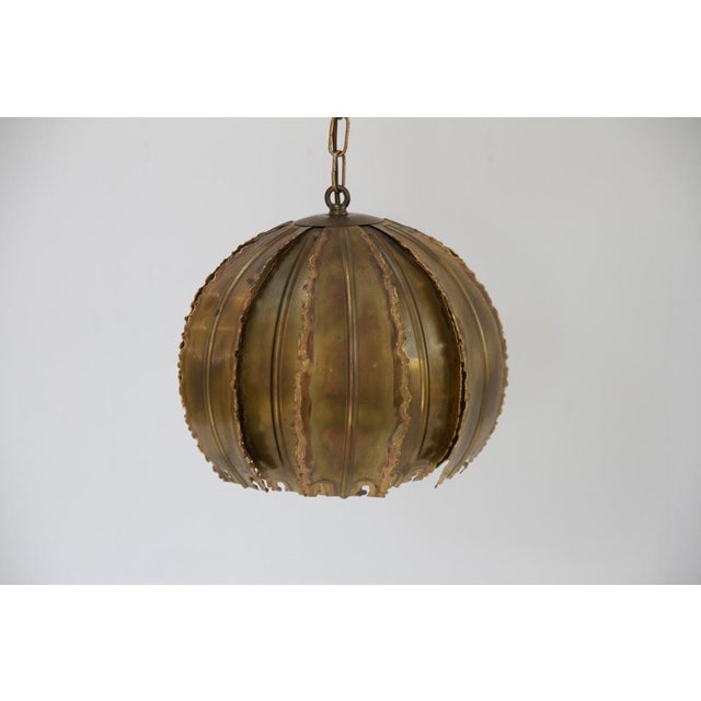 Danish Brass Poppy Pendant by Svend Aage Holm Sørensen, 1970s For Sale - Image 12 of 18