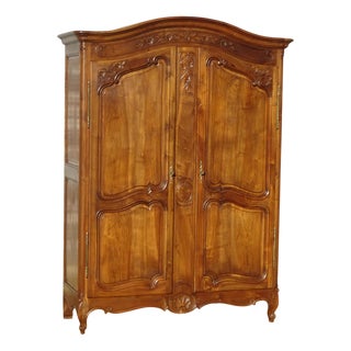 Louis XV Walnut Wardrobe, 1970s For Sale