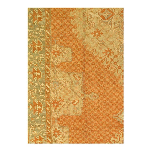 Traditional 1900 - 1909 Hand Knotted Antique Turkish Oushak 11' X 15'4'' For Sale - Image 3 of 13