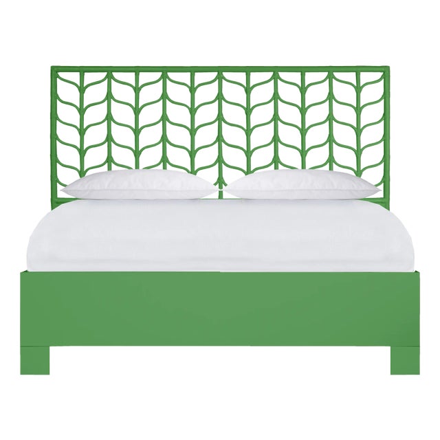 Ivy Standard Bed King, Bright Green For Sale