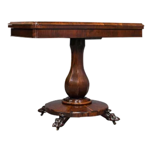 Antique Folding Card Table, Rosewood, Games, Bridge, Newly Restored, Victorian