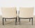 Pair of Modern Cerused Oak Faux Bamboo Bouclé Armchairs For Sale - Image 12 of 12