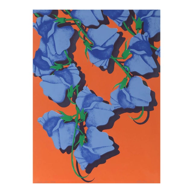 Summer (Blue Corsage), Melanie Greene Screen Print For Sale