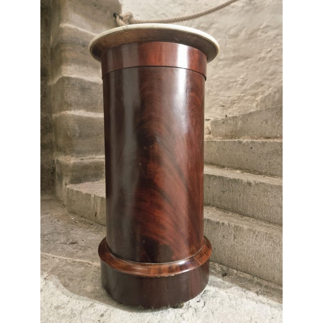 Antique French Empire Somno Bedside Table in Mahogany with Marble Top, 1805 For Sale - Image 11 of 13