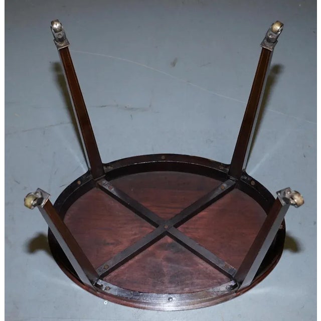 Victorian Sheraton Inlaid Oval Side Table in Walnut For Sale - Image 16 of 18