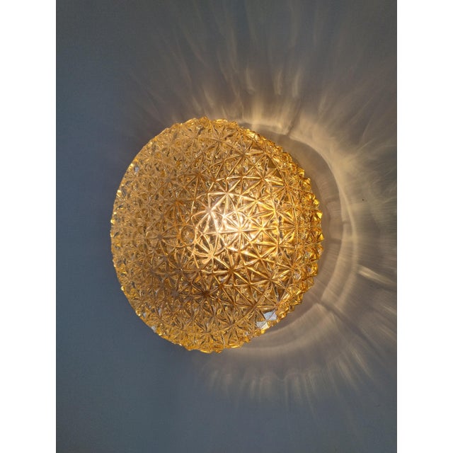 Vintage German Amber Glass Wall Lamps, 1970s, Set of 2 For Sale - Image 18 of 18