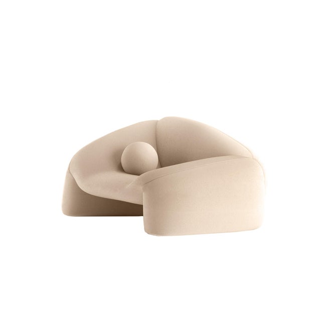 Contemporary Jell Armchair in Beige by Alter Ego Studio For Sale - Image 3 of 8