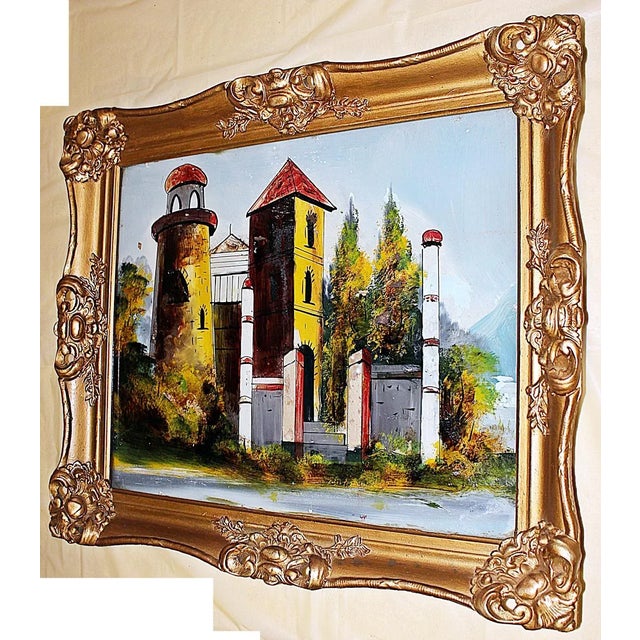 Early 20th Century Reverse-Painted Glass Art For Sale - Image 4 of 6