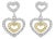 14K Two Toned 1/2 cttw Round Cut Diamond Earrings (H-I, SI1-SI2) For Sale