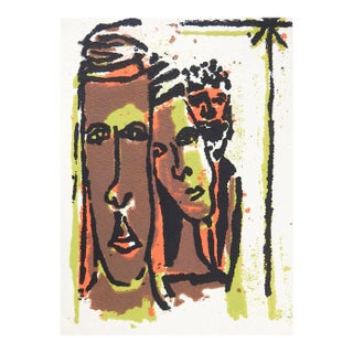 Mid Century Modernist Serigraph Christmas Card For Sale