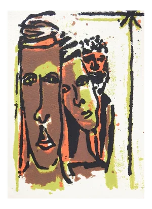 Mid Century Modernist Serigraph Christmas Card