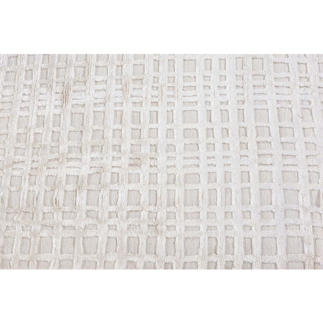 Modern Contemporary Geometric High Low Knotted Rug by Doris Leslie Blau For Sale - Image 3 of 8