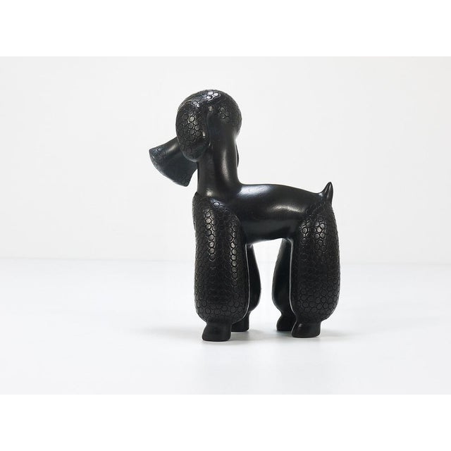 Metal Dog Poodle Figurine attributed to Leopold Anzengruber, Austria, 1950s For Sale - Image 7 of 17