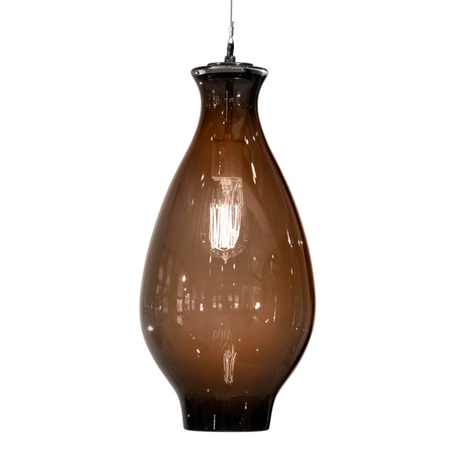 Iris Pendant Light from the Versuvius Collection in Tea For Sale