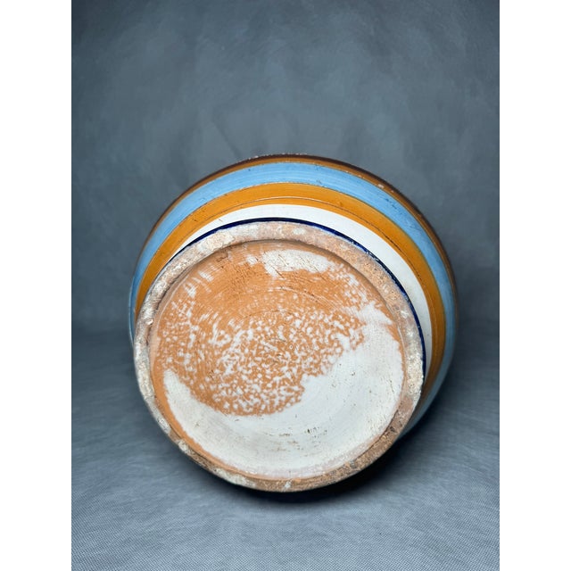 Large Italian Hand-Painted Ceramic Pitcher, 1970s For Sale - Image 10 of 11