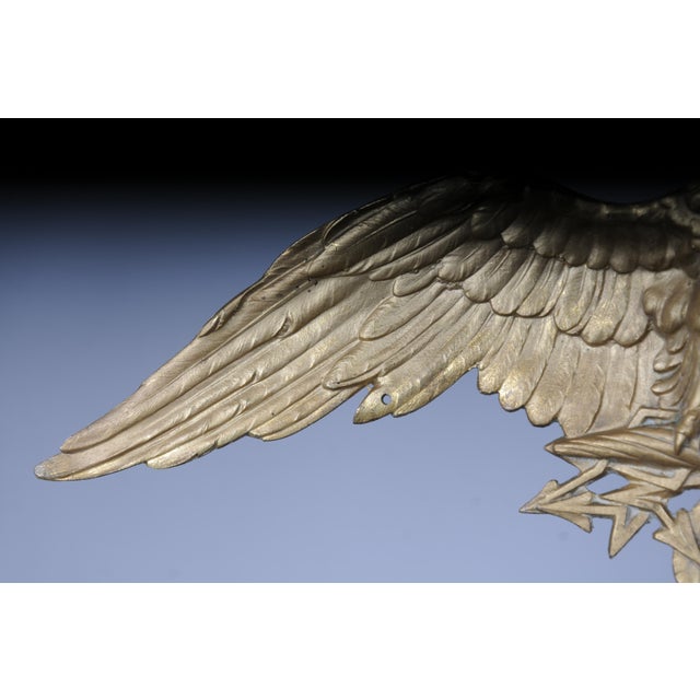 Patriotic Eagle Wall Decoration in Bronze Brass and Gold For Sale - Image 4 of 18