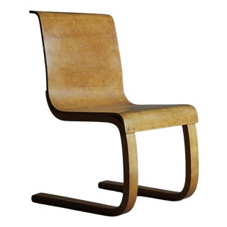 Vintage Model No.21 Chair with Karelian Birch Seat by Alvar Aalto, 1933 For Sale